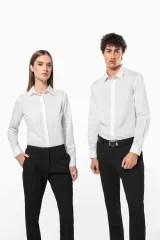 Camisa de popelina de polialgodón de fácil cuidado para hombre