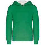 Sudadera capucha contrastada niños