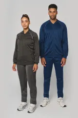 Chaqueta de deporte con cremallera y ribete - Unisex