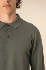 Polo ecorresponsable manga larga hombre