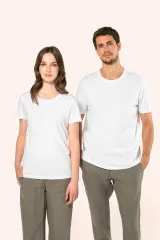 Camiseta Supima® cuello redondo manga corta mujer