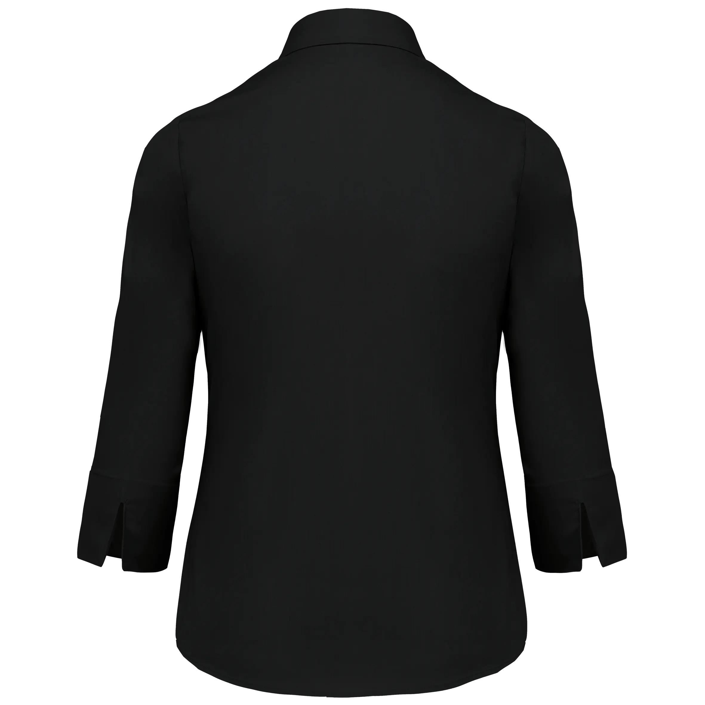 Camisa popelina de polialgodón manga 3/4 de fácil cuidado mujer