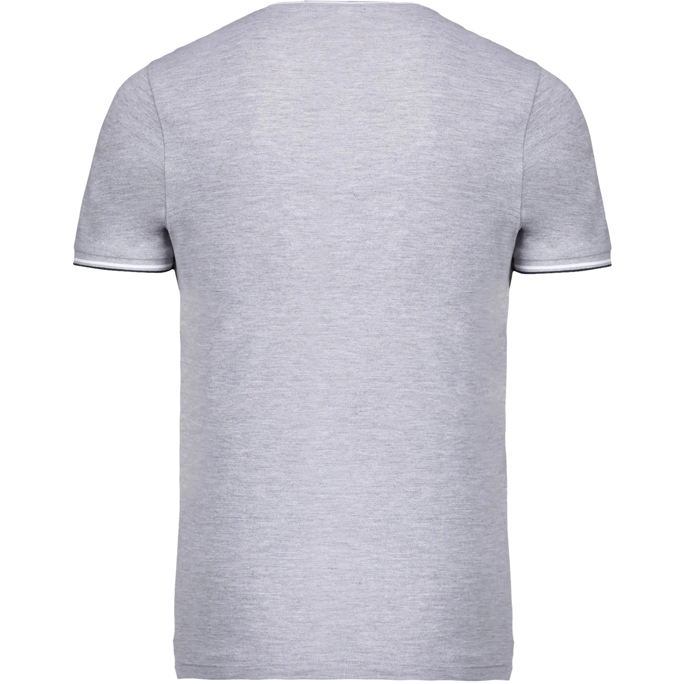 Camiseta de punto piqué con cuello de pico de hombre