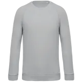 Sudadera algodón orgánico con cuello redondo y mangas raglán de hombre