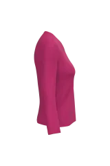 Camiseta manga larga y cuello de pico mujer