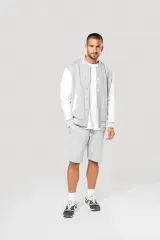Cazadora de felpa tipo béisbolera unisex