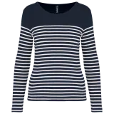 Camiseta marinera de manga larga de mujer