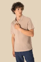 Polo de lino hombre