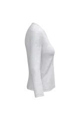Camiseta manga larga y cuello de pico mujer