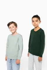 Sudadera cuello redondo ecorresponsable niños