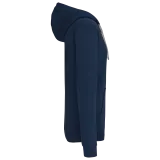 Sudadera capucha y cremallera contrastada