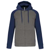 Chaqueta Bicolor con cremallera y capucha unisex