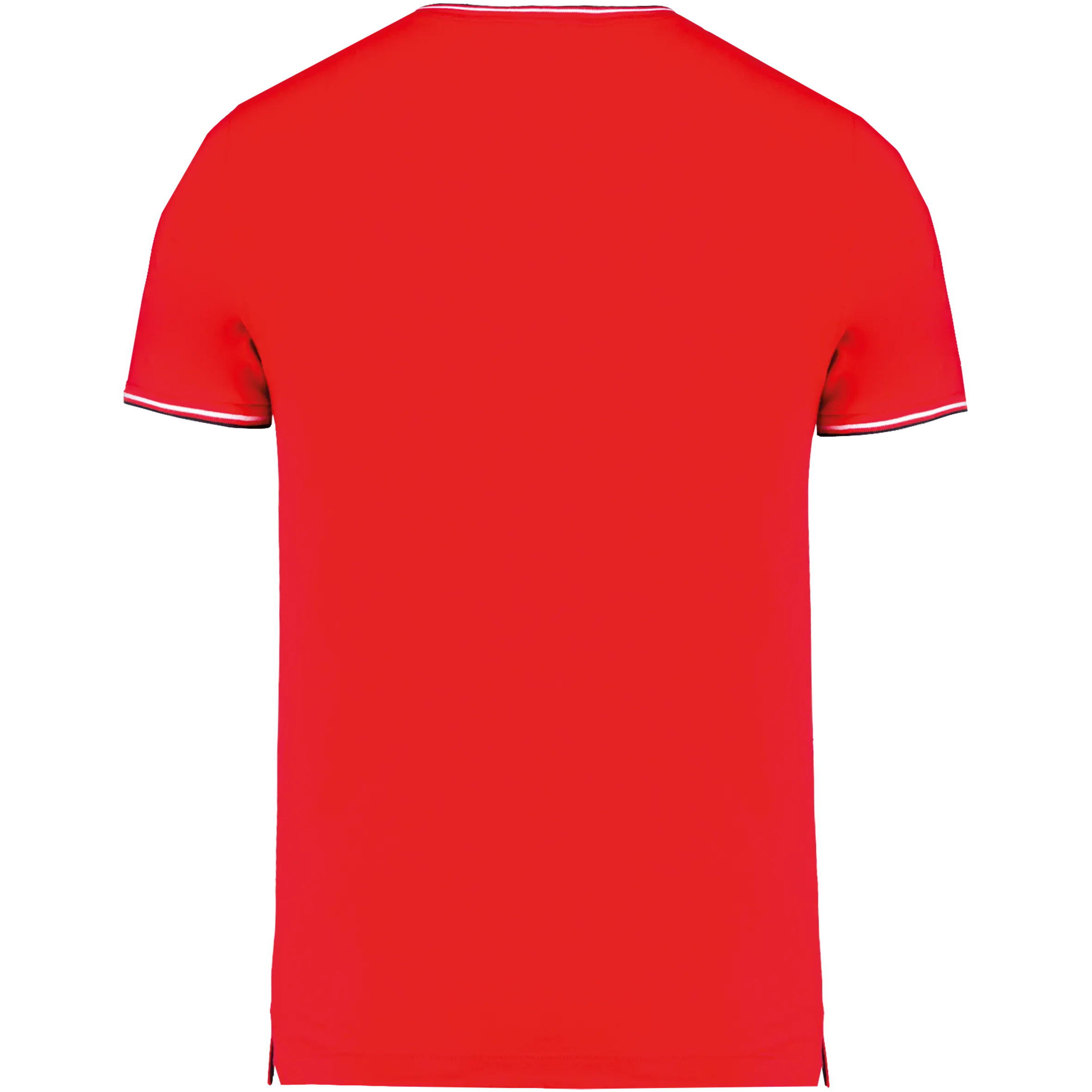 Camiseta de punto piqué con cuello de pico de hombre