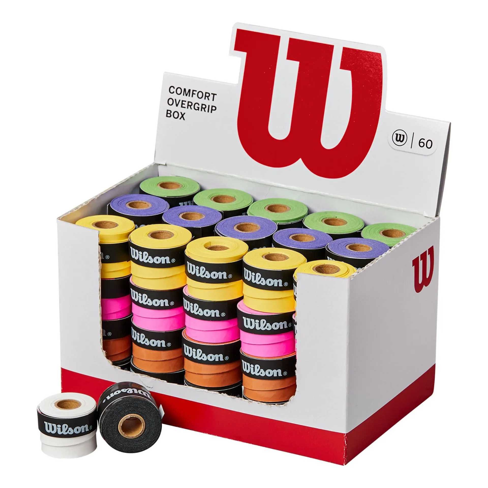 CAJA DE 60 OVERGRIPS WILSON COLORES