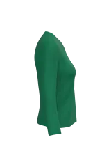 Camiseta manga larga y cuello de pico mujer
