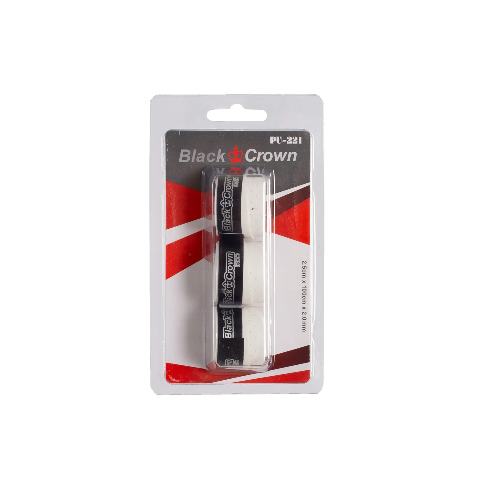 BLISTER 3 OVERGRIPS BLACK CROWN PERFORADOS
