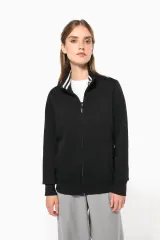 Chaqueta de felpa con cremallera mujer