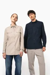 Camisa Safari manga larga hombre