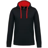 Sudadera capucha contrastada hombre