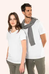 Camiseta Supima® cuello redondo manga corta mujer