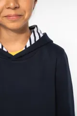 Sudadera con capucha de forro contrastado infantil
