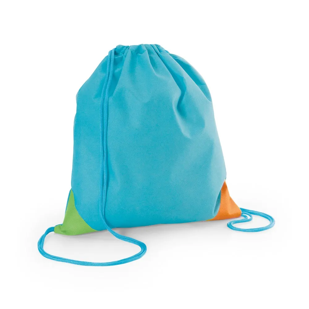 BISSAYA. Saco colorido em não-tecido com cordão (80 g/m²)