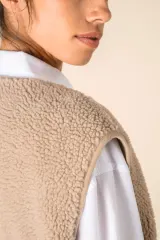 Chaleco de sherpa mujer