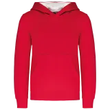 Sudadera capucha contrastada niños