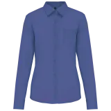 Camisa popelina de polialgodón manga larga mujer