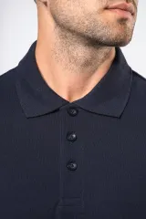 Polo de punto piqué manga corta bicolor hombre