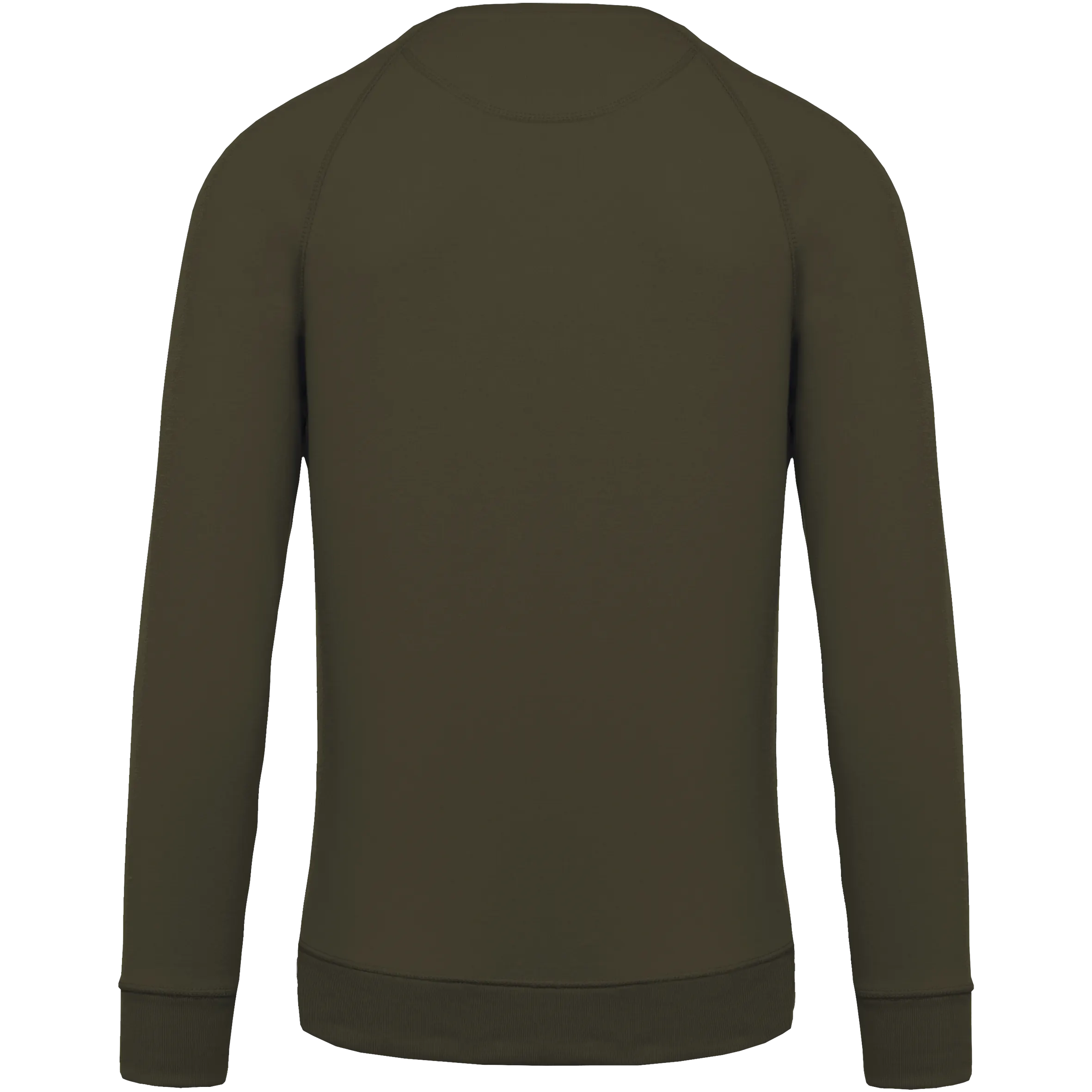 Sudadera algodón orgánico con cuello redondo y mangas raglán de hombre