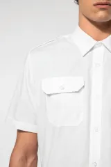 Camisa piloto manga corta hombre