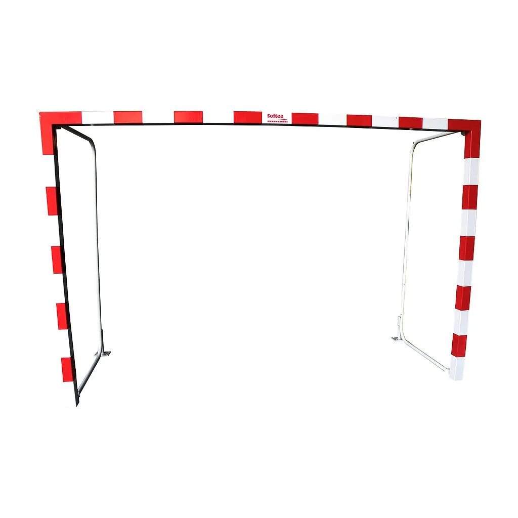 JUEGO PORTERÍAS F.SALA/BALONMANO METÁLICAS 80X80MM ABATIBLES