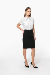 Camisa piloto manga corta mujer