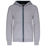 Sudadera capucha y cremallera niños