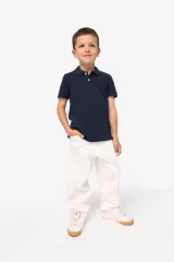 Polo ecorresponsable de punto piqué infantil