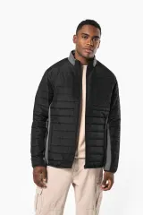 Chaqueta bimaterial hombre
