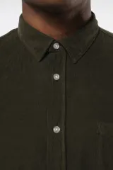 Camisa de pana manga larga hombre