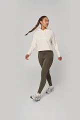 Sudadera crop con capucha mujer
