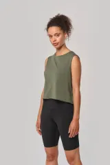 Camiseta corta sin mangas para mujer