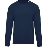 Sudadera algodón orgánico con cuello redondo y mangas raglán de hombre