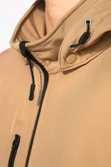 Chaquetas softshell 3 capas con capucha y mangas extraíbles unisex