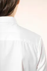 Camisa sarga manga larga mujer