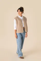 Chaleco de sherpa mujer