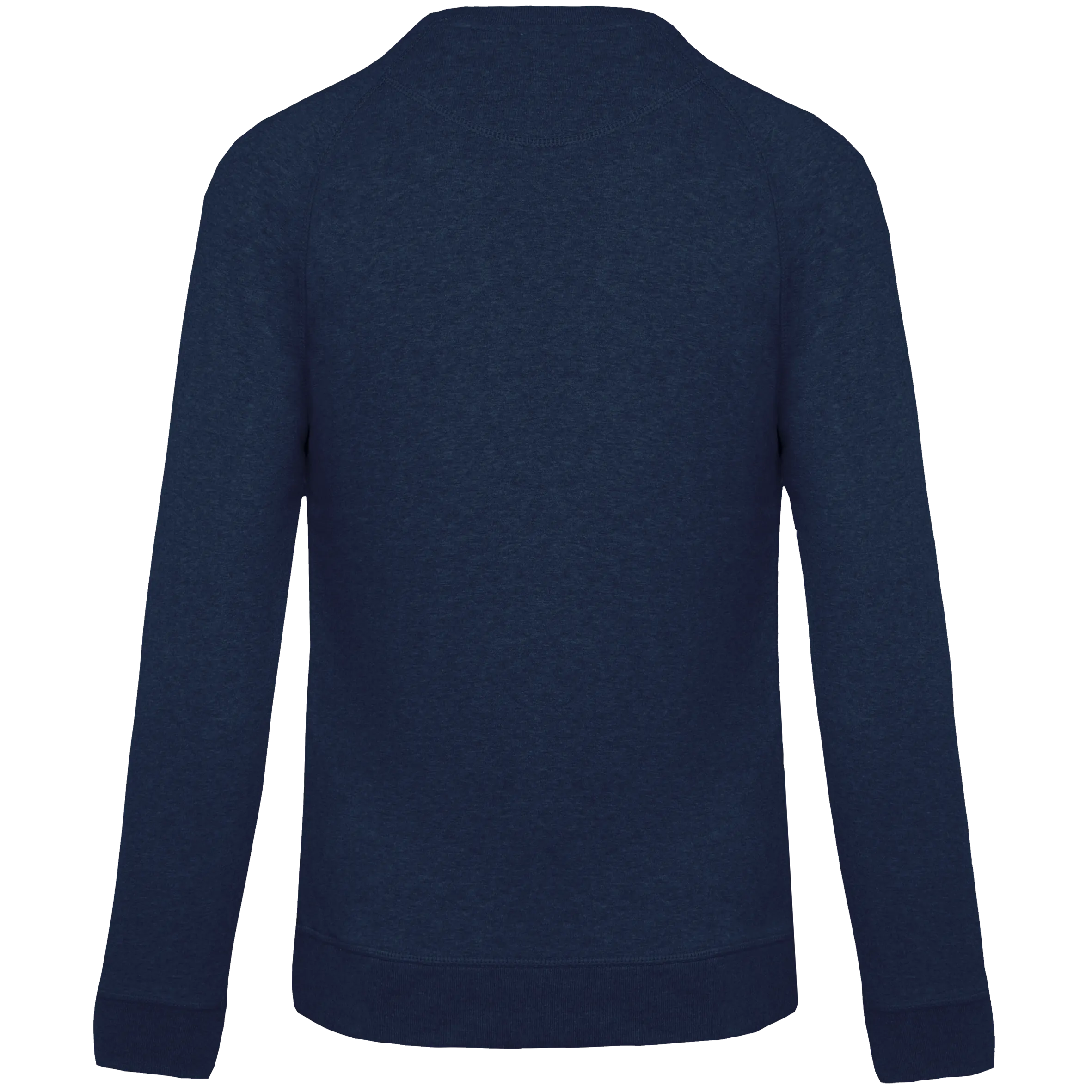 Sudadera algodón orgánico con cuello redondo y mangas raglán de hombre