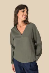 Blusa de lino mujer