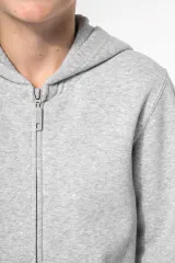 Sudadera reciclada con cremallera y capucha infantil