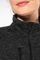 Chaqueta jaspeada con cremallera mujer