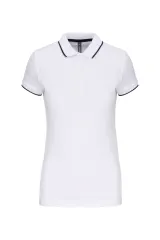 Polo piqué maga corta mujer