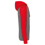 Sudadera bicolor con capucha adulto